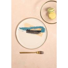Porland Dash 21 cm Renkli Düz Pasta Tabağı