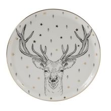 Porland Forest Deer 20 cm Düz Tabak