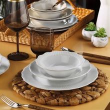 Porland Frilly Beyaz 18 Parça Yemek Takımı