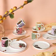 Porland Funky 12 Parça 6 Kişilik 85 cc Kahve Takımı