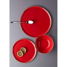 Porland Grazia Seasons Kırmızı 24 Parça 6 Kişilik Yemek Takımı