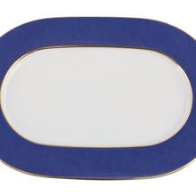 Porland Madeleine Lacivert 34 cm Kayık Tabak