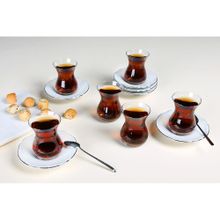 Porland Maria Platin 12 Parça 6 Kişilik Çay Takımı