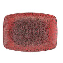 Porland Moire 27 cm Kırmızı Kayık Tabak