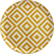 Porland Morocco Desen 4 Sarı 24 cm Düz Tabak