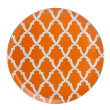 Porland Morocco Desen Turuncu 28 cm Düz Tabak