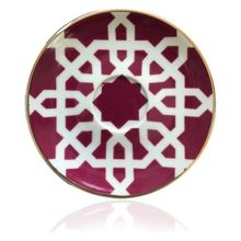 Porland Morocco Fuşya Fincanı Tabak