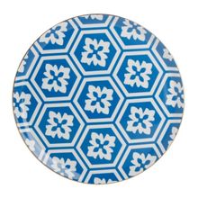 Porland Morocco Mavi Desen 2 28 cm Porselen Düz Tabak