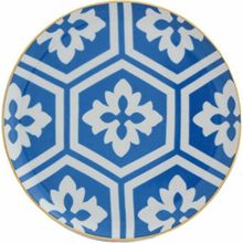 Porland Morocco Serisi Desen 2 Mavi 17 cm Düz Tabak