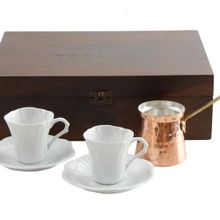 Porland Nature Beyaz 67 cc 5 Parça 2 Kişilik Kahve Takımı