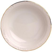 Porland Porselen Altın Yaldız 17 cm Çukur Tabak
