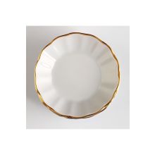 Porland Porselen İnci Gold 6 Kişilik Kahveci Çay Tabağı