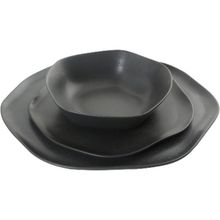 Porland Pure Seasons Siyah 3 Parça Yemek Takımı
