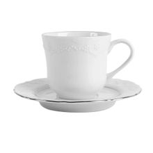Porland Queen Platin 200 cc Tabaklı Çay Fincanı