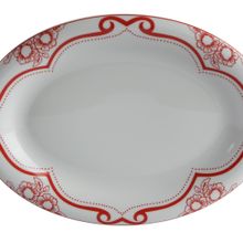 Porland Red Manoir Desen 2 29 cm Kayık Tabak