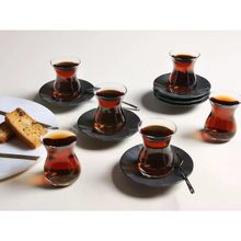 Porland Seasons Siyah 12 Parça 6 Kişilik Çay Takımı