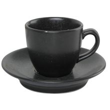Porland Seasons Siyah Tabaklı 80 cc Kahve Fincanı