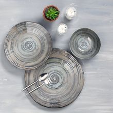 Porland Stoneware Vintage 3 Parça Tek Kişilik Yemek Takımı