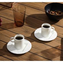 Porland Superior Bone Porcelain Elix 6 Kişilik 85 cc Kahve Takımı