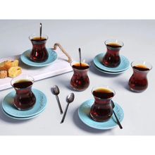 Porland Suzanne Seasons Turkuaz 12 Parça 6 Kişilik Çay Takımı