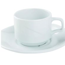 Porland Troy 177 cc Beyaz Tabaklı Çay Fincanı