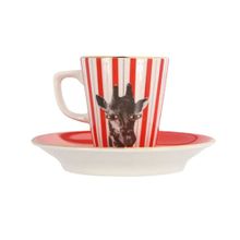 Porland Wild Life Giraffe Tabaklı 80 cc Kahve Fincanı