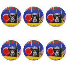 Porland Wild Life Monkey 28 cm 6'lı Düz Tabak