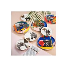 Porland Wild Life Monkey 75 cc Tekli Tabaklı Kahve Fincanı