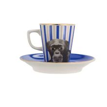 Porland Wild Life Monkey 80 cc Tabaklı Kahve Fincanı