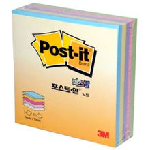 Post-it 76x76 mm 225 Yaprak Çizgisiz Pastel Renkler Küpnot