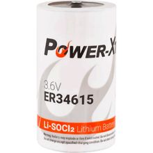 Power-xtra 3.6V ER34615 D Size Li-SOCI2 Lithium Pil