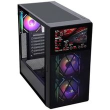 PowerBoost PB-P4367BB ARGB Fanlı LCD Ekranlı Siyah ATX Gaming Bilgisayar Kasası