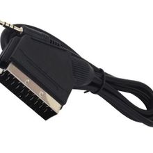 Powermaster 1.2 m Uzun Jack Uydu Alıcısı AV Kablo 3.5 mm Stereo Erkek-Scart Kablo