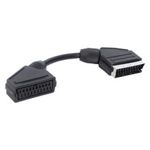 Powermaster Elektromer Scart Erkek-Dişi Ara Kablo 20 cm Siyah Renkli Standart Özellikli - 0 - Siyah