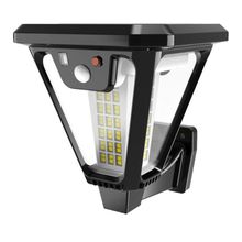 Powermaster HS-V83 Solar Panelli 3 Modlu Kumandalı Hareket Sensörlü 100 SMD Ledli Şarjlı Duvar ve Bahçe Lambası