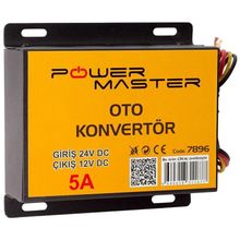 Powermaster PM-7896 24-12 Volt 5 Amper Oto Konvertör