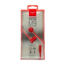 Powerway M9 Kırmızı Mikrofonlu 3.5 mm Stereo Silikonlu Kulak İçi Kulaklık