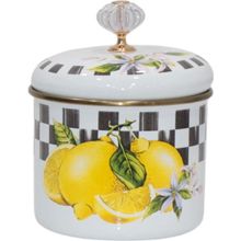 PR Home Lemon Emaye Küçük Boy 10 CM Sarı Baharatlık Kavanoz
