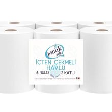 Pratiksoft İçten Çekmeli Kağıt Havlu 6 Rulo