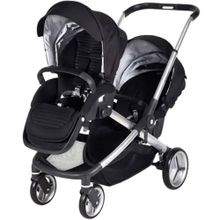 Prego 2072 İbiza Siyah İkiz Bebek Arabası