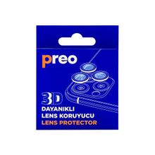 Preo Dayanıklı iPhone 13 Pro /13 Pro Max Üçlü 3D Lens Lens Koruma