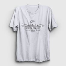 Presmono 221B Sherlock Holmes Beyaz Kadın T-shirt