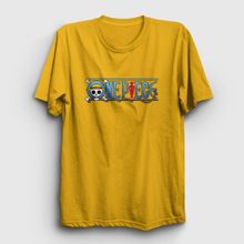 Presmono Anime One Piece Sarı Unisex T-Shirt