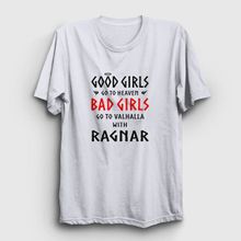 Presmono Bad Girls Vikings Beyaz Unisex T-Shirt