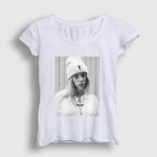Presmono Beyaz Billie Eilish Kadın T-Shirt