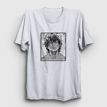 Presmono Beyaz Cool Anime Hanma Baki Unisex T-Shirt