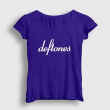 Presmono Beyaz Logo Deftones Kadın T-shirt