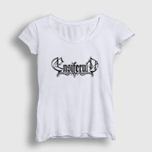 Presmono Beyaz Logo Ensiferum Kadın T-Shirt
