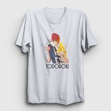 Presmono Beyaz Shoto Anime Boku No Hero Academia Kadın T-Shirt