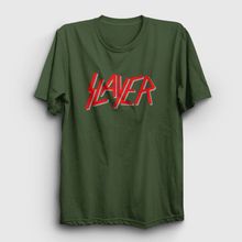 Presmono Beyaz Solo Logo Slayer Unisex T-Shirt